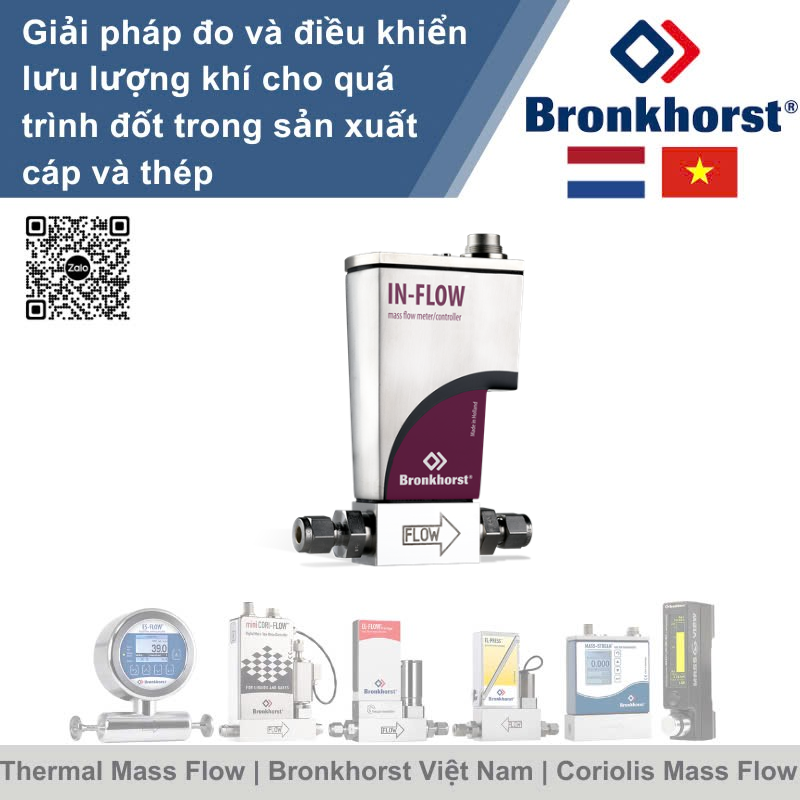 IN-FLOW F-130MI Đồng hồ đo lưu lượng khối lượng áp suất cao cho khí, kiểu công nghiệp Bronkhorst Vietnam