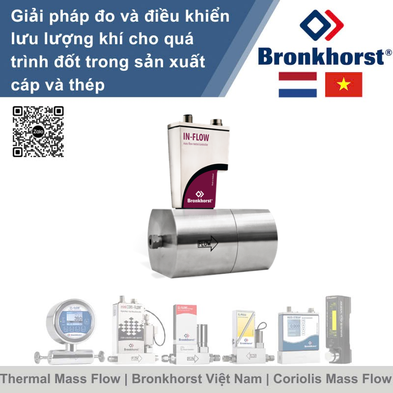 IN-FLOW F-141MI Đồng hồ đo lưu lượng khối lượng áp suất cao cho khí, kiểu công nghiệp Bronkhorst Vietnam