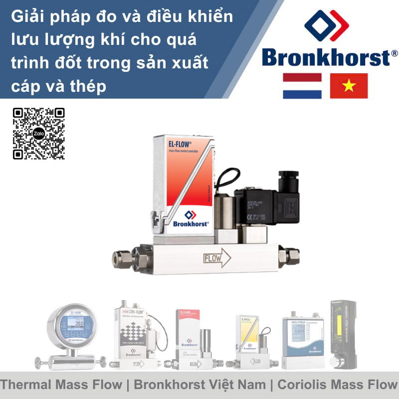 EL-FLOW Select F-201CS Bộ điều khiển lưu lượng nhiệt với van ngắt tích hợp Bronkhorst Vietnam