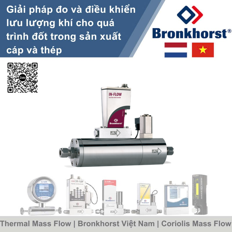 IN-FLOW High-Flow F-206AI Bộ điều khiển lưu lượng khối kiểu công nghiệp cho lưu lượng khí cao Bronkhorst Vietnam