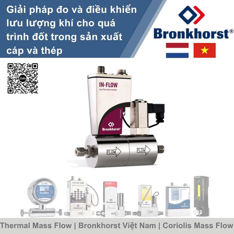 IN-FLOW F-212AI Bộ điều khiển lưu lượng nhiệt kiểu công nghiệp cho khí Bronkhost Vietnam