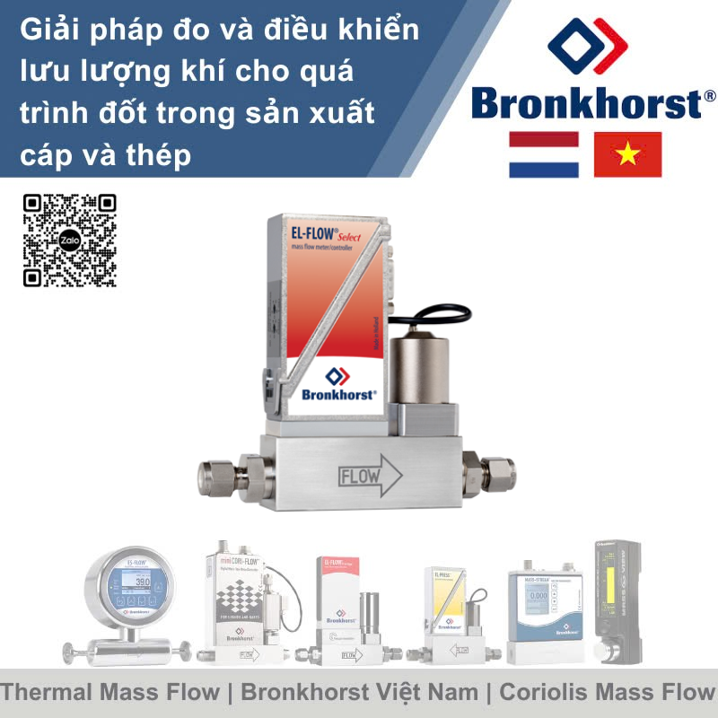 EL-FLOW Select F-221M Bộ điều khiển lưu lượng khối áp suất cao cho khí Bronkhorst Vietnam