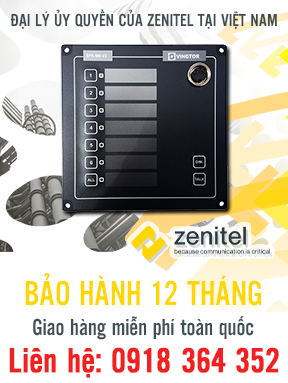 2340110020 - SPA-M6-V2 - PA Panel Single with 6 zones - Bảng kết nối Microphone - Zenitel Việt Nam