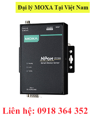NPort P5150A Bộ chuyển đổi 1 cổng  RS232/RS485/422 (DB9) sang 1 cổng Ethernet hỗ trợ POE Moxa Việt Nam Moxa Vietnam
