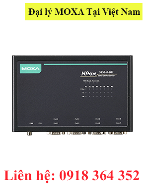 NPort 5610-8-DTL Bộ chuyển đổi 8 cổng RS232 sang Ethernet Moxa Việt Nam