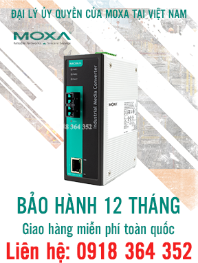 IMC-101-S-SC: Bộ chuyển đổi quang điện 10/100Mbps Moxa giá rẻ, Đại lý Moxa Việt Nam