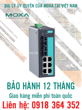 EDS-308-SS-SC: Switch chuyển mạch công nghiệp giá rẻ, Đại lý Moxa Việt Nam