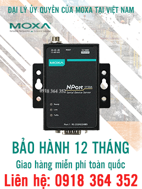 Nport 5150A: Bộ chuyển đổi 1 cổng Ethernet sang 1 cổng nối tiếp RS232/485/422 chống sét, Đại Lý Moxa Việt Nam