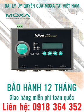 Nport 5450: Bộ chuyển đổi 1 cổng Ethernet sang 4 cổng nối tiếp RS232/485/422, Đại Lý Moxa Việt Nam