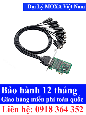Card PCI chuyển đổi tín hiệu serial Model: CP-118EL-A w/o Cable Moxa Việt Nam, Moxa ViệtNam