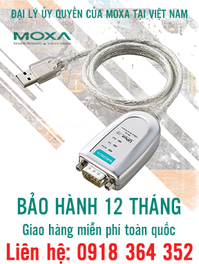 Uport 1110: Bộ chuyển đổi USB COM - RS232 công nghiệp giá rẻ Moxa, Đại Lý Moxa Việt Nam