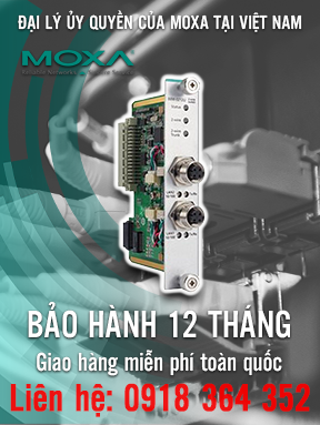 86M-5212U-T - Mô-đun cho dòng  ioPAC 8600, bộ chuyển mạch Ethernet 2 cổng 2 dây, nhiệt độ hoạt động -40 đến 75 ° C - Moxa Việt Nam