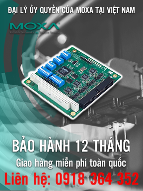 CA-114 - Mô-đun 4 cổng RS-232/422/485 - PC / 104 bus - nhiệt độ hoạt động 0 đến 55 ° C - Moxa Việt Nam