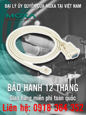 CN20070 - Cáp cái nối tiếp RJ45 đến DB9 10 chân - 10-pin RJ45 to DB9 female serial cable - Moxa Việt Nam
