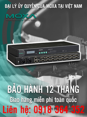 CN2650I-8 - Bộ chuyển đổi 8 cổng RJ-45 RS-232/422/485 - 2 cổng 10/100M Ethernet  - cách ly quang 2 kV - Dual Lan - nguồn cấp 100VAC ~ 240VAC - Moxa Việt Nam