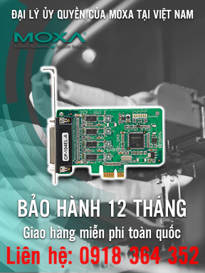 CP-104EL-A-DB25M - Card PCI chuyển đổi tín hiệu - Cấu hình thấp 4 cổng RS-232 (bao gồm cáp đực DB25) - Moxa Việt Nam