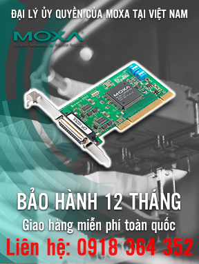 CP-112UL-DB9M - Card PCI chuyển đổi tín hiệu - 2 cổng RS-232/422/485, nhiệt độ hoạt động từ 0 đến 55 ° C (bao gồm cáp đực DB9) - Moxa Việt Nam