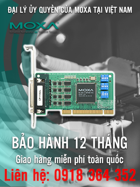 CP-114UL - Card PCI chuyển đổi tín hiệu 4 cổng RS-232/422/485 - nhiệt độ hoạt động 0 đến 55 ° C - Moxa Việt Nam