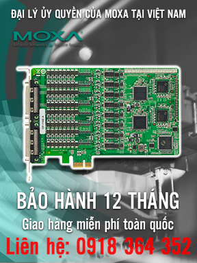 CP-116E-A - Card PCI chuyển đổi tín hiệu - 16 cổng RS-232/422/485 với bảo vệ chống sét lan truyền 4 kV - Moxa Việt Nam