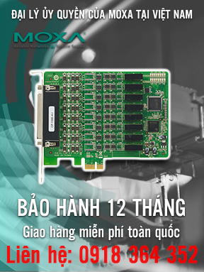 CP-118E-A-I - Card PCI chuyển đổi tín hiệu 8 cổng RS-232/422/485  với bảo vệ chống sét lan truyền và cách ly điện - Moxa Việt Nam