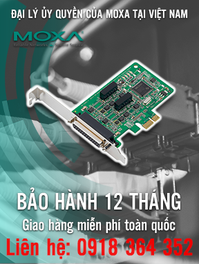 CP-132EL-I-DB9M - Card PCI chuyển đổi tín hiệu - 2 cổng RS-422/485 - có cách ly quang học (bao gồm cáp đực DB9)- Moxa Việt Nam