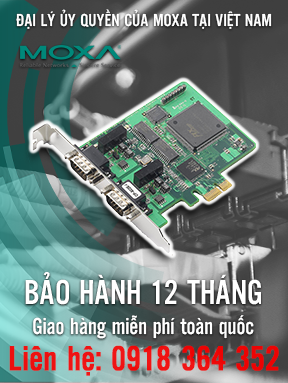 CP-602E-I - Card PCI chuyển đổi tín hiệu - 2 cổng CAN bus  có cách ly - Nhiệt độ hoạt động từ 0 đến 55 ° C - Moxa Việt Nam