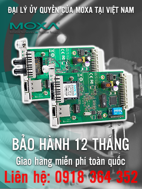 CSM-200-1213 - Thiết bị chuyển đổi quang điện Công nghiệp - 10 / 100BaseT (X) sang 100BaseFX - Đầu nối ST đa chế độ - Moxa Việt Nam