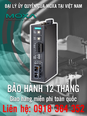ICF-1150-M-SC-T - Bộ chuyển đổi tín hiệu RS232/RS485/RS422 sang quang - Đầu nối SC - Nhiệt độ hoạt động -40 đến 85 ° C - Moxa Việt Nam
