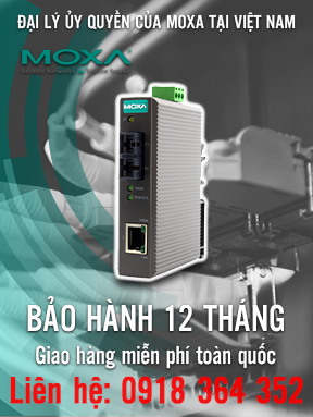 IMC-21-M-SC - Thiết bị chuyển đổi quang điện công nghiệp - 10 / 100BaseT (X) sang 100BaseFX - Đa chế độ, - Đầu nối SC - Moxa Việt Nam