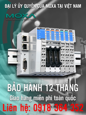 ioLogik E4200 - Bộ chuyển mạch lặp tín hiệu Ethernet I/O từ xa - Modbus / TCP - Click & Go - Nhiệt độ hoạt động -10 đến 60 ° C - Moxa Việt Nam