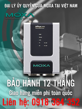 NPort 6250-T - Bộ chuyển đổi 2 cổng RS-232/422/485 sang Ethernet - Có tính năng bảo mật - Nhiệt độ hoạt động -40 đến 75 ° C - Moxa Việt Nam