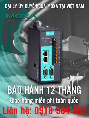 NPort IA5150A-12IO - Bộ chuyển 1 cổng RS232 (DB9) 1 cổng RS485/422 (Terminal) sang 2 cổng Ethernet - 8 DI - 4 DO - Nhiệt độ hoạt động từ 0 đến 60 ° C - Moxa Việt Nam