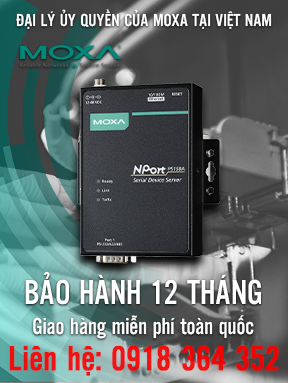 NPort P5150A - Bộ chuyển đổi 1 cổng RS-232/422/485 PoE sang ethernet - Nhiệt độ hoạt động 0 đến 60 ° C - Moxa Việt Nam