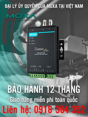 TCF-142-S-ST -  Bộ chuyển đổi cổng nối tiếp RS232/485/422 sang quang giá rẻ - Đầu nối ST - Nhiệt độ hoạt động từ 0 đến 60 ° C - Đại lý Moxa Việt Nam