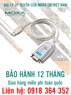 UPort 1130I - Cáp chuyển đổi USB sang RS-422/485 - Cách ly quang 2 kV - Moxa Việt Nam