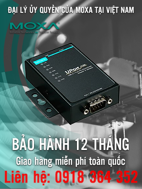 UPort 1150I - Bộ chuyển đổi USB COM - RS232/485/422 công nghiệp giá rẻ - Bảo vệ cách ly quang học - Đại Lý Moxa Việt Nam
