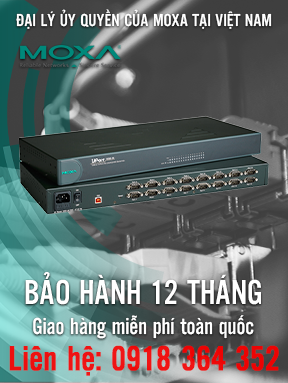 UPort 1610-16 - Bộ chuyển đổi tín hiệu USB sang 16 cổng RS232 - Moxa Việt Nam