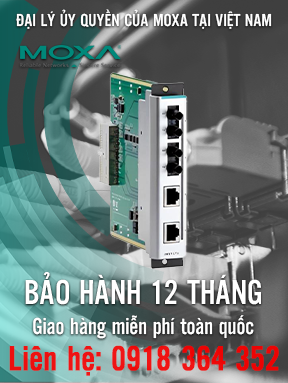 CM-600-2MST/2TX - Mô-đun Fast Ethernet - 2 cổng 10 / 100BaseT (X) - Đầu nối RJ45 - 2 cổng đa chế độ 100BaseFX với đầu nối ST - Nhiệt độ hoạt động -40 đến 75 ° C - Moxa Việt Nam