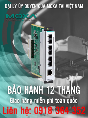 CM-600-3MSC/1TX - Mô-đun Fast Ethernet - 1 cổng 10 / 100BaseT (X) - Đầu nối RJ45 - 3 cổng đa chế độ 100BaseFX với đầu nối SC - Nhiệt độ hoạt động -40 đến 75 ° C - Moxa Việt Nam