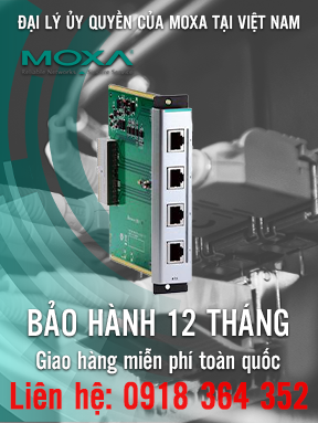 CM-600-4TX - Mô-đun Fast Ethernet - 4 cổng đa chế độ 100BaseFX - Đầu nối RJ45 - Nhiệt độ hoạt động -40 đến 75 ° C - Moxa Việt Nam