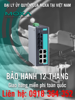 EDS-308 - Bộ chuyển mạch Ethernet không quản lý với 8 cổng 10 / 100BaseT (X) - Cảnh báo đầu ra rơle - Nhiệt độ hoạt động từ 0 đến 60 ° - Moxa Việt Nam