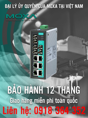 EDS-309-3M-ST - Bộ chuyển mạch Ethernet không quản lý với 6 cổng 10 / 100BaseT (X) - 3 cổng đa chế độ 100BaseFX với đầu nối ST - Cảnh báo đầu ra rơle - Nhiệt độ hoạt động từ 0 đến 60 ° C - Moxa Việt Nam