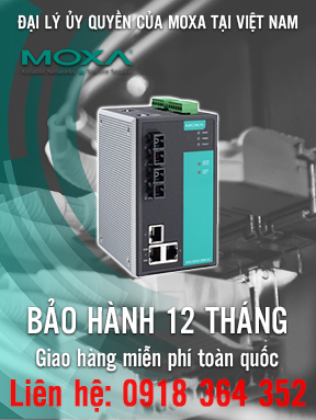 EDS-505A-SS-SC - Bộ chuyển mạch Ethernet có quản lý với 3 cổng 10 / 100BaseT (X) - 2 cổng chế độ đơn 100BaseFX với đầu nối SC - Nhiệt độ hoạt động từ 0 đến 60 ° C - Moxa Việt Nam