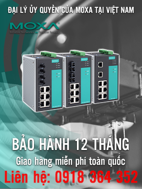 EDS-508A - Bộ chuyển mạch Ethernet có quản lý với 8 cổng 10 / 100BaseT (X) - Nhiệt độ hoạt động từ 0 đến 60 ° C - Moxa Việt Nam