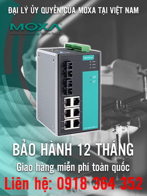 EDS-508A-SS-SC-T - Bộ chuyển mạch Ethernet có quản lý với 6 cổng 10 / 100BaseT (X) - 2 cổng chế độ đơn 100BaseFX với đầu nối SC - Nhiệt độ hoạt động -40 đến 75 ° C - Moxa Việt Nam