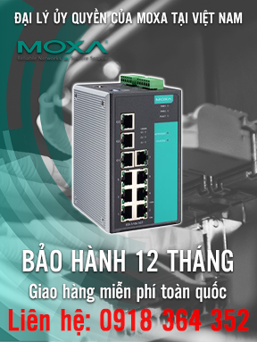 EDS-510A-3GT - Bộ chuyển mạch Gigabit Ethernet có quản lý với 7 cổng 10 / 100BaseT (X) - 3 cổng 10/100 / 1000BaseT (X) - Nhiệt độ hoạt động từ 0 đến 60 ° C - Moxa Việt Nam