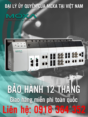 EDS-72810G - Hệ thống chuyển mạch Ethernet có quản lý dạng mô-đun với 6 khe cắm cho mô-đun giao diện Fast Ethernet 4 cổng - 2 khe cắm cho mô-đun giao diện Gigabit 2 cổng - Nhiệt độ hoạt động từ 0 đến 60 ° C - Moxa Việt Nam