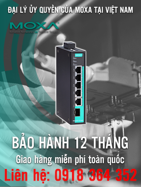 EDS-G205-1GTXSFP-T - Bộ chuyển mạch Gigabit Ethernet không quản lý với 4 cổng 10/100 / 1000BaseT (X) - 1 cổng kết hợp 10/100 / 1000BaseT (X) hoặc 100 / 1000BaseSFP - Nhiệt độ hoạt động -40 đến 75 ° C - Moxa Việt Nam