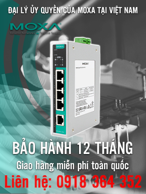 EDS-G205A-4PoE-T - Bộ chuyển mạch Gigabit PoE không quản lý với 4 cổng PoE 10/100 / 1000BaseT (X) - 1 cổng 1000BaseT - Nhiệt độ hoạt động -40 đến 75 ° C - Moxa Việt Nam