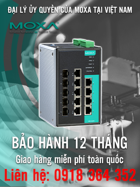 EDS-G509 - Bộ chuyển mạch Gigabit Ethernet 4 cổng 10/100 / 1000BaseT (X) - 5 cổng kết hợp 10/100 / 1000BaseT (X) hoặc 100 / 1000BaseSFP - Nhiệt độ hoạt động 0 đến 60 ° C - Moxa Việt Nam